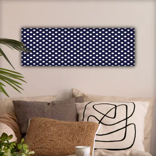 Oceaan - Stippen - Blauw - Wit canvas 2cm klein 828 -sfeer1