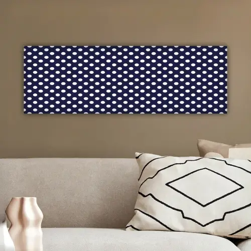 Oceaan - Stippen - Blauw - Wit canvas 2cm klein 828 -sfeer3