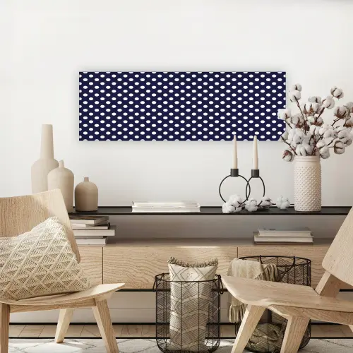 Oceaan - Stippen - Blauw - Wit canvas 2cm klein 828 -sfeer6