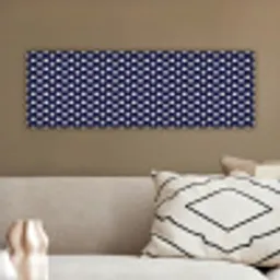 Oceaan - Stippen - Blauw - Wit canvas 2cm klein 828 -sfeer3