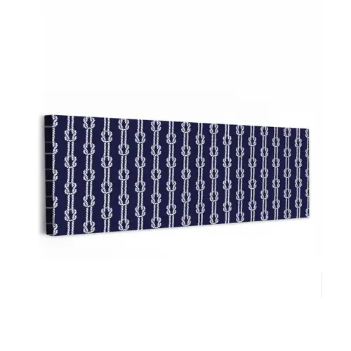 Oceaan - Touw - Blauw - Wit canvas 2cm klein 828 -z3d