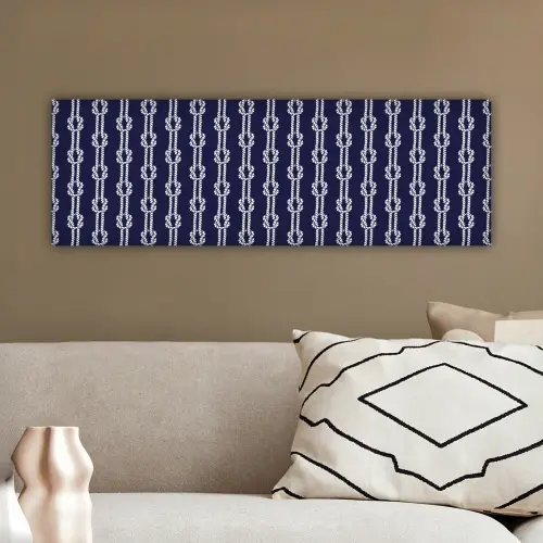 Oceaan - Touw - Blauw - Wit canvas 2cm klein 828 -sfeer3
