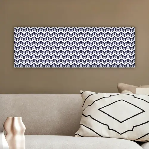 Oceaan - Golven - Blauw - Wit canvas 2cm klein 828 -sfeer3