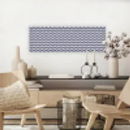 Oceaan - Golven - Blauw - Wit canvas 2cm klein 828 -sfeer6