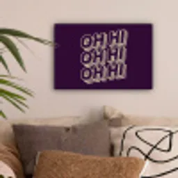Oh hi - Paars - 3D canvas 2cm klein -sfeer1