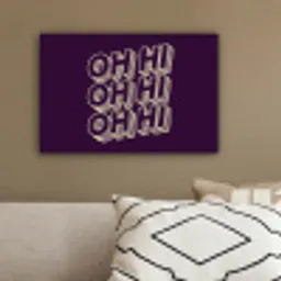 Oh hi - Paars - 3D canvas 2cm klein -sfeer3