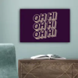 Oh hi - Paars - 3D canvas 2cm klein -sfeer4
