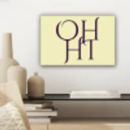 Oh hi - Geel - Monogram canvas 2cm klein -sfeer6
