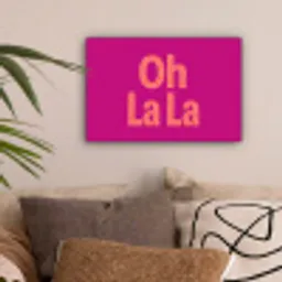 Oh la la - Luipaardprint - Roze canvas 2cm klein -sfeer1