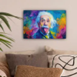 Oude man - Expressief - Kleurrijk canvas 2cm klein -sfeer1
