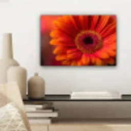 Oranje - Gerbera - Intens canvas 2cm klein -sfeer6