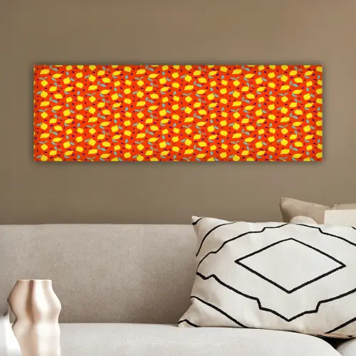 Oranje - Citroen - Geel - Blauw canvas 2cm klein 828 -sfeer3