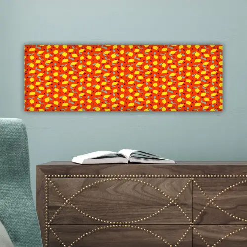 Oranje - Citroen - Geel - Blauw canvas 2cm klein 828 -sfeer4