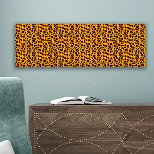 Oranje - Roze - Panterprint canvas 2cm klein 828 -sfeer4
