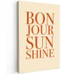 Oranje - Quote - Sun canvas 2cm klein -z3d