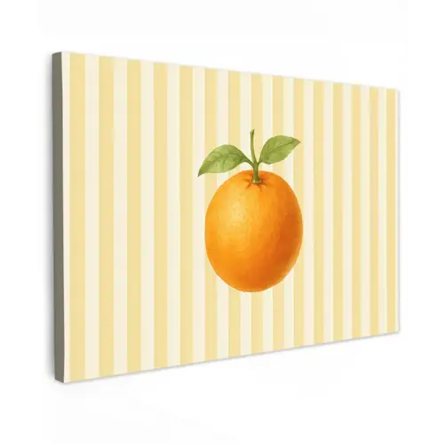 Sinaasappel - Strepen - Oranje - Zomers canvas 2cm klein -z3d