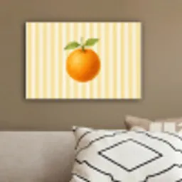 Sinaasappel - Strepen - Oranje - Zomers canvas 2cm klein -sfeer3