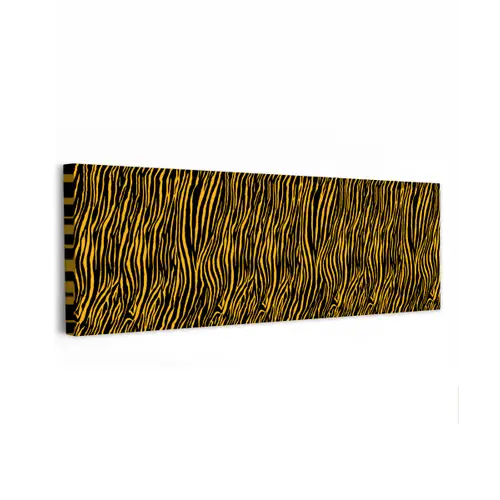 Oranje - Tijger - Zwart - Patroon canvas 2cm klein 828 -z3d