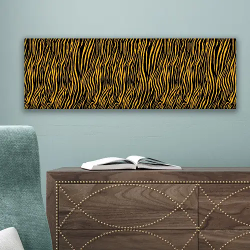 Oranje - Tijger - Zwart - Patroon canvas 2cm klein 828 -sfeer4