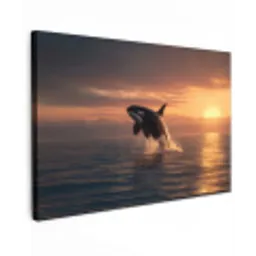 Orka - Zee - Zonsondergang canvas 2cm klein -z3d