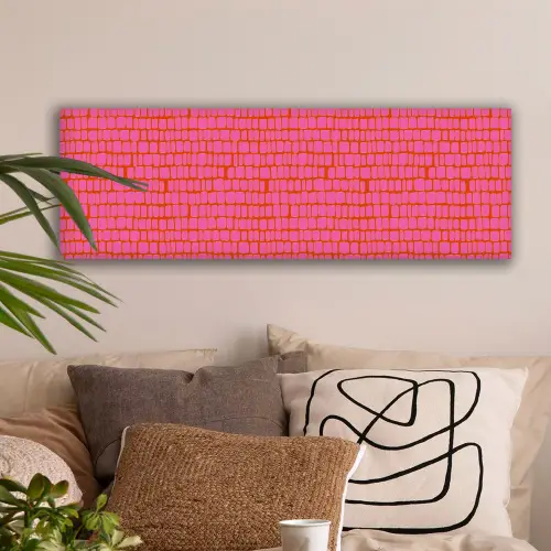 Organisch - Raster - Roze canvas 2cm klein 828 -sfeer1