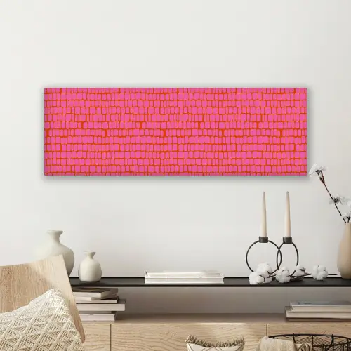 Organisch - Raster - Roze canvas 2cm klein 828 -sfeer6