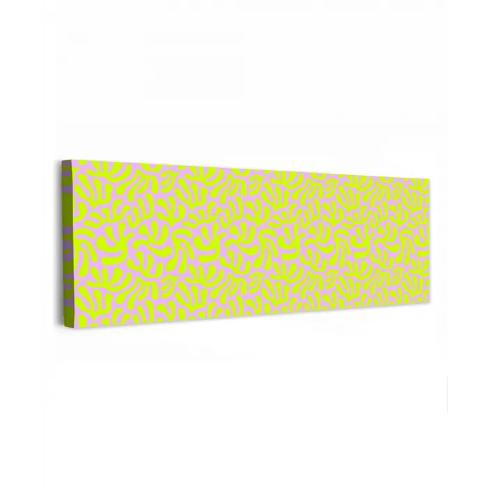 Organisch - Lila - Groen - Patroon canvas 2cm klein 828 -z3d