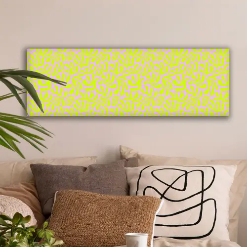 Organisch - Lila - Groen - Patroon canvas 2cm klein 828 -sfeer1