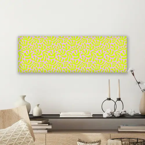 Organisch - Lila - Groen - Patroon canvas 2cm klein 828 -sfeer6