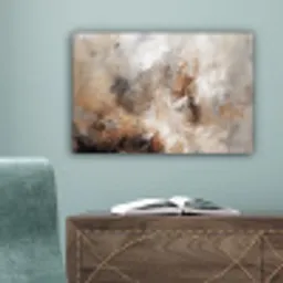 Verf - Abstract - Beige - Kunst canvas 2cm klein -sfeer4