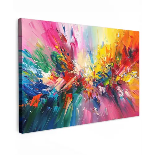 Verf - Kleurrijk - Explosie canvas 2cm klein -z3d
