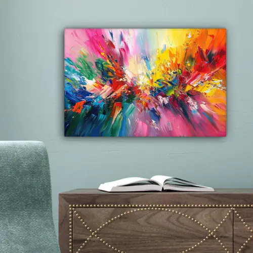 Verf - Kleurrijk - Explosie canvas 2cm klein -sfeer4