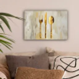 Verf - Goud - Bestek canvas 2cm klein -sfeer1
