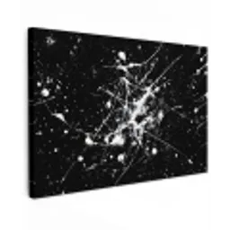 Verfspatten - Wit - Abstract - Explosie canvas 2cm klein -z3d