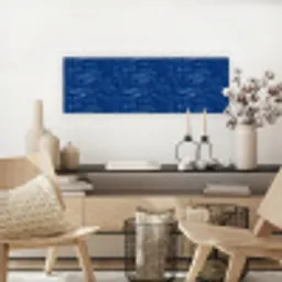 Verf - Strepen - Blauw canvas 2cm klein 828 -sfeer6