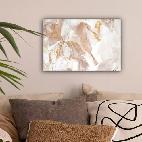 Verf - Wit - Abstract canvas 2cm klein -sfeer1
