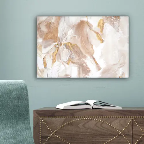 Verf - Wit - Abstract canvas 2cm klein -sfeer4