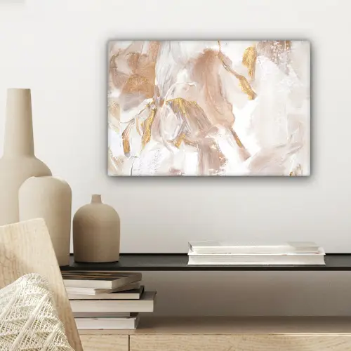 Verf - Wit - Abstract canvas 2cm klein -sfeer6