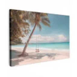 Palmboom - Schommel - Strand - Lucht canvas 2cm klein -z3d
