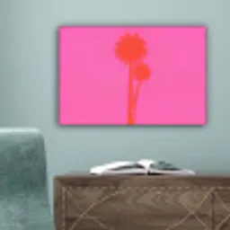 Palmbomen - Modern - Roze canvas 2cm klein -sfeer4