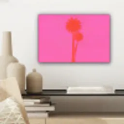 Palmbomen - Modern - Roze canvas 2cm klein -sfeer6