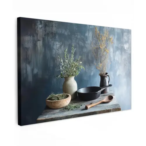 Pan - Kruiden - Schilderachtig canvas 2cm klein -z3d