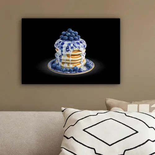 Pannenkoeken - Blauwe Bessen - Bord canvas 2cm klein -sfeer3