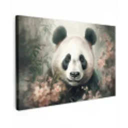 Panda - Dieren - Bloemen - Planten canvas 2cm klein -z3d