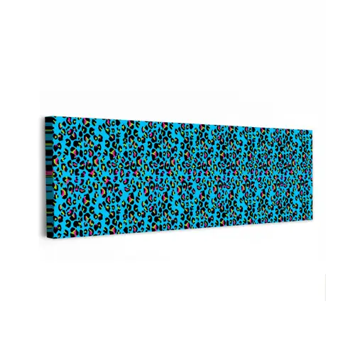 Panter - Blauw - Neon canvas 2cm klein 828 -z3d