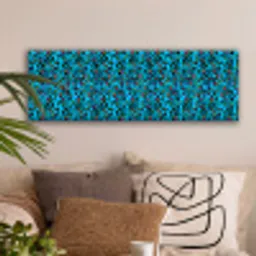 Panter - Blauw - Neon canvas 2cm klein 828 -sfeer1
