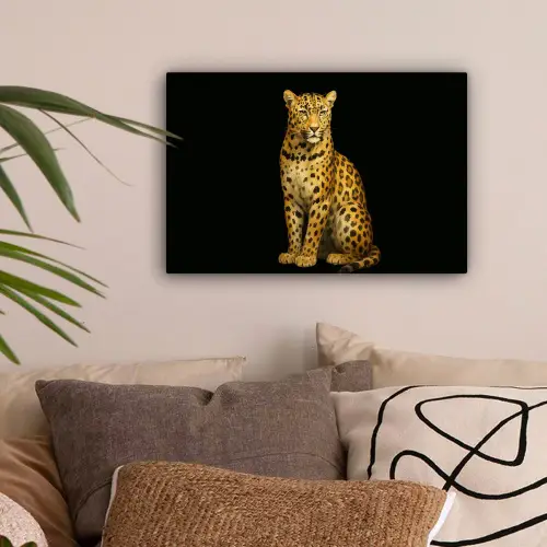 Panter - Realistisch - Bruin canvas 2cm klein -sfeer1