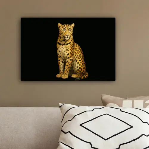 Panter - Realistisch - Bruin canvas 2cm klein -sfeer3