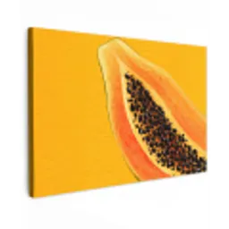 Papaja - Oranje - Topisch canvas 2cm klein -z3d