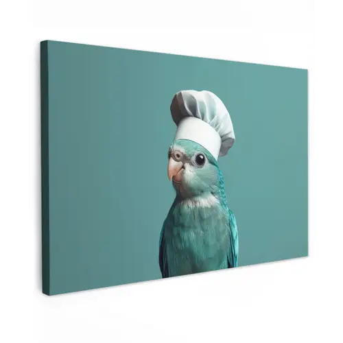 Parkiet - Vogel - Koksmuts - Cute canvas 2cm klein -z3d